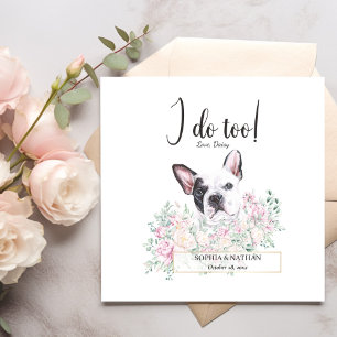 Franse Bulldog Dog Wedding Cocktail Napkins Servet