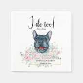 Franse Bulldog Dog Wedding Cocktail Napkins Servet (Voorkant)