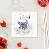 Franse Bulldog Dog Wedding Cocktail Napkins Servet (Insitu)