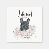 Franse Bulldog Dog Wedding Cocktail Napkins Servet (Voorkant)