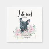 Franse Bulldog Dog Wedding Cocktail Napkins Servet (Voorkant)