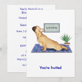Franse Bulldog Doing Upward Dog Yoga Pose Kaart (Voorkant / Achterkant)