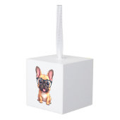 Franse Bulldog Draagt Bril Decoratie (Achter hoekig)