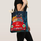 Franse Bulldog Driving Car Scary Halloween Tote Bag (Dichtbij)