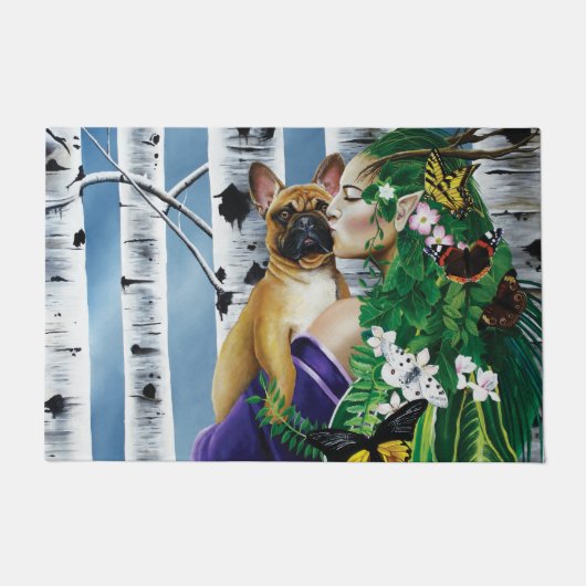 Franse Bulldog Dryad Fantasie Deurmat (Voorkant)