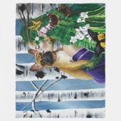 Franse Bulldog Dryad Fantasie Fleece Deken (Voorkant)