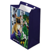 Franse Bulldog Dryad Fantasie Medium Cadeauzakje (Voorkant Gekanteld)