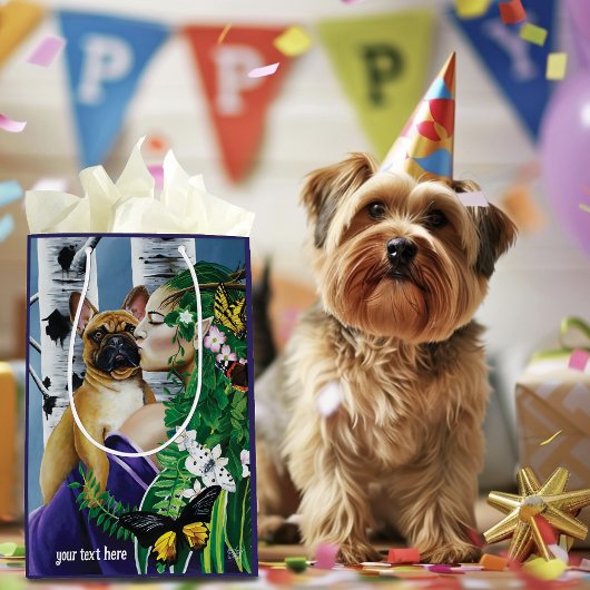 Franse Bulldog Dryad Fantasie Medium Cadeauzakje