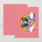 Franse Bulldog Eenhoorn Kostuum Meisje Ruimte Ster Kaart (Voorkant / Achterkant)