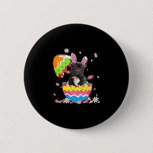 Franse bulldog ei paasdag hond papa hond mama 1 ronde button 5,7 cm