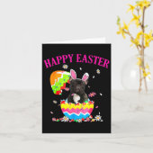 Franse bulldog ei paasdag hond papa hond moeder kaart (Gele Bloem)