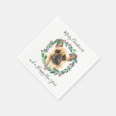 Franse Bulldog Elegant Dog Merry kerst Servet (Hoek)