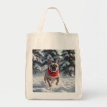 Franse Bulldog Elegante Boodschappentas