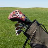 Franse Bulldog en Bloemen 001 - Kleerjuweel Golfheadcover (Insitu)