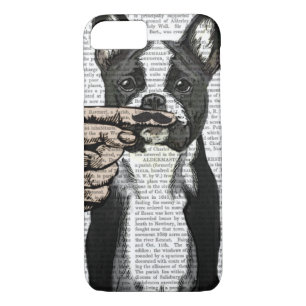 Franse Bulldog en Finger Mustache Case-Mate iPhone Case