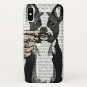 Franse Bulldog en Finger Mustache Case-Mate iPhone Case (Achterkant)