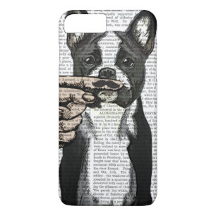 Franse Bulldog en Finger Mustache Case-Mate iPhone Case