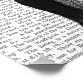 Franse Bulldog en Finger Mustache Poster (Hoek)