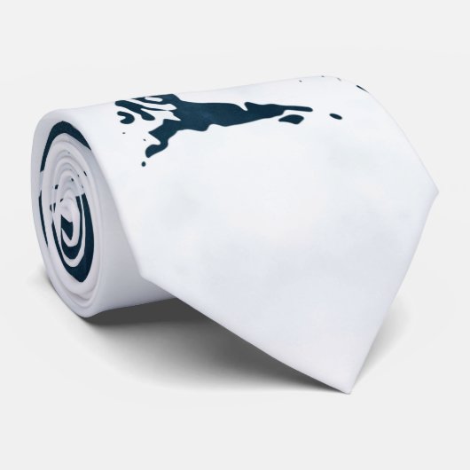 Franse bulldog en landschapscombinatie: abstract o stropdas (Opgerold)