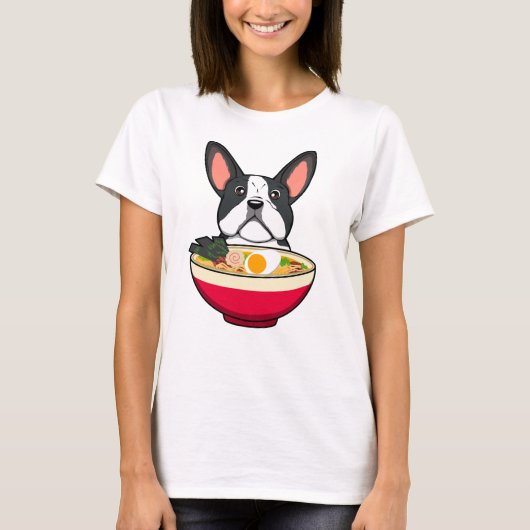 Franse Bulldog en Ramen T-shirt (Voorkant)