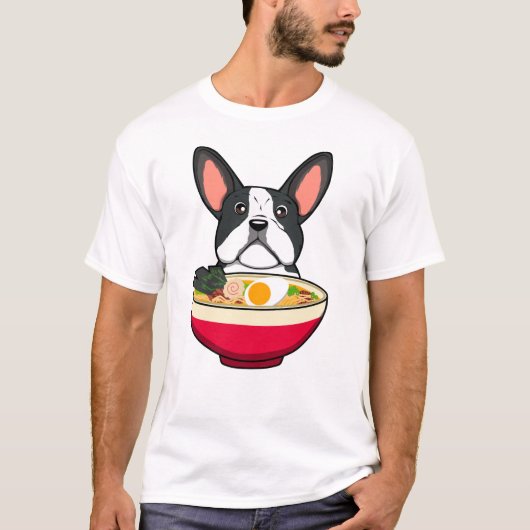 Franse Bulldog en Ramen T-shirt (Voorkant)