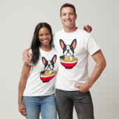 Franse Bulldog en Ramen T-shirt (Unisex)