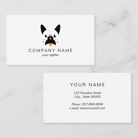 Franse Bulldog en Rocket Visitekaartje (Voorkant / Achterkant)