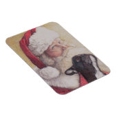 Franse Bulldog en Santa Dog Art Flat Magnet Magneet (Rechterzijde)