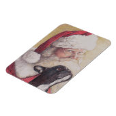 Franse Bulldog en Santa Dog Art Flat Magnet Magneet (Linkerzijde)