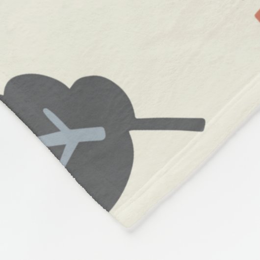 -Franse bulldog en Scandinavische bloem Fleece Deken (Hoek)