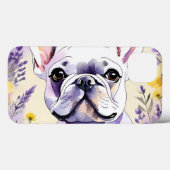 Franse Bulldog en wilde bloemen Case-Mate iPhone Case (Achterkant (horizontaal))