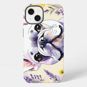 Franse Bulldog en wilde bloemen iPhone 13 Hoesje