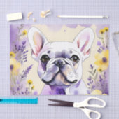 Franse Bulldog en wilde bloemen Tissuepapier (Craft)