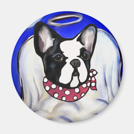 Franse Bulldog Engel Magneet (Voorkant)