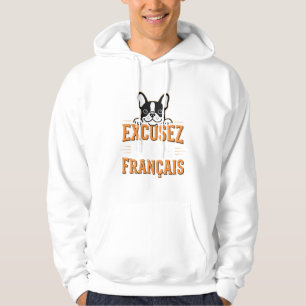 Franse Bulldog Excusez Mon Franais Design Hoodie