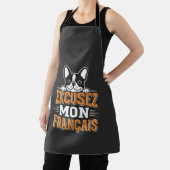 Franse Bulldog Excusez Mon Franais Design Schort (Insitu)