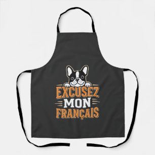 Franse Bulldog Excusez Mon Franais Design Schort