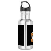 Franse Bulldog Excusez Mon Franais Design Waterfles (Achterkant)