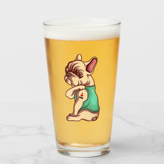 Franse Bulldog Face Tumbler | Mok Giften (Voorkant gevuld)