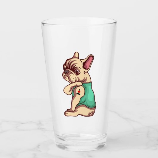 Franse Bulldog Face Tumbler | Mok Giften (Voorkant)