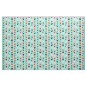 Franse Bulldog Faces Bright Mint Stof (Fat Quarter)