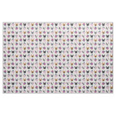 Franse Bulldog Faces lavender florals Stof (Fat Quarter)