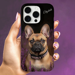 Franse Bulldog Fawn Frenchie Gepersonaliseerd iPhone 16 Pro Hoesje