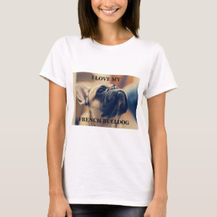 franse bulldog fawn love a pic t-shirt
