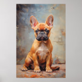 Franse Bulldog fawn puppy Poster (Voorkant)
