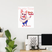 Franse Bulldog Feestposter Poster (Thuiskantoor)