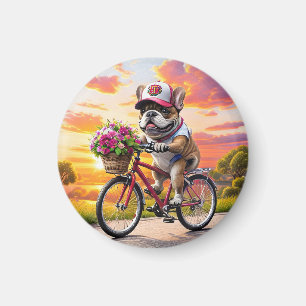 Franse Bulldog fiets French Bulldog Magneet