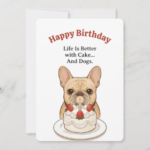 Franse Bulldog Fijne Verjaardag Hond Liefhebber Ka Kaart