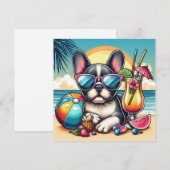 Franse Bulldog Flat Kaart (Voorkant / Achterkant)