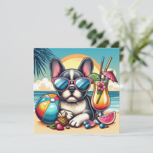 Franse Bulldog Flat Kaart (Staand voorkant)